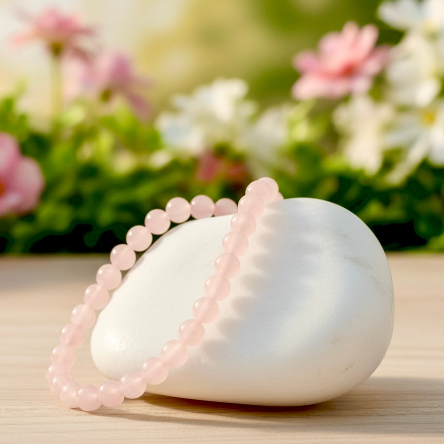 Prem Yog Rose Quartz Bracelet – For Love Relationship, The Stone of Love, Peace & Emotional Healing