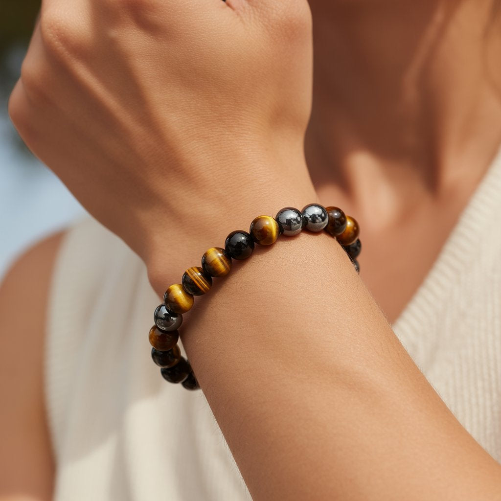 Triple Eye Bracelet – For Negative Energy Protection, Power & Grounding Energy