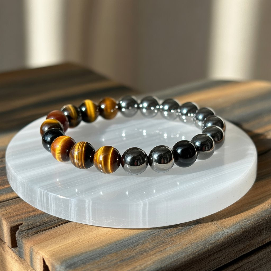 Triple Eye Bracelet – For Negative Energy Protection, Power & Grounding Energy