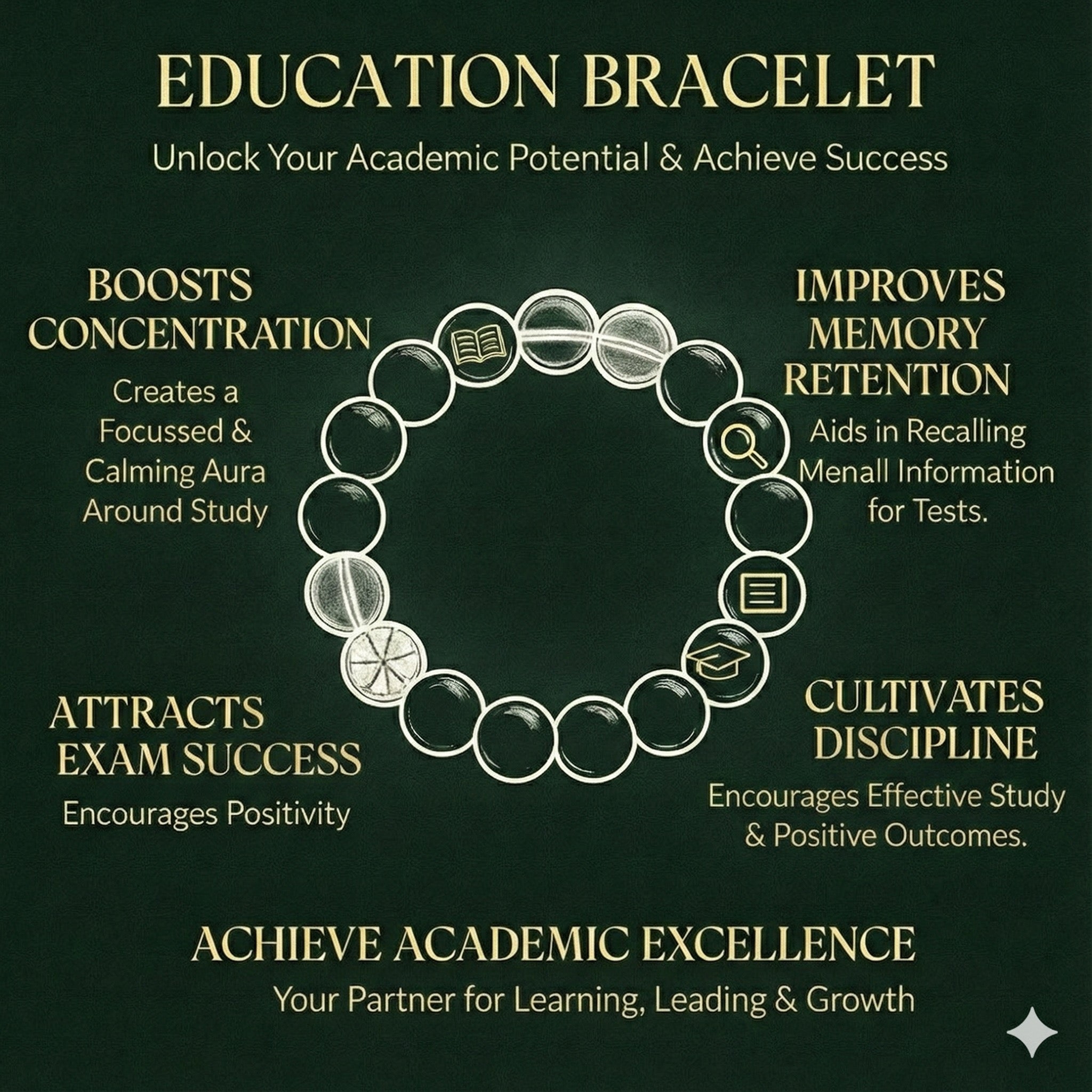 Certified Education Bracelet for Students – Better Focus, Memory, & Concentration