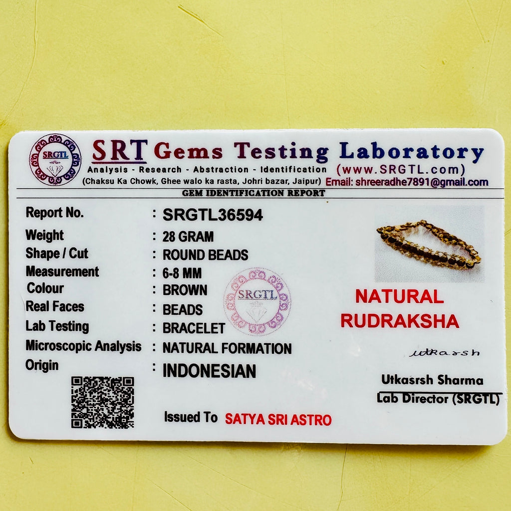 Gold Plated Rudraksha Bracelet (Lab Certified) – For Divine Protection, Peace & Positive Energy