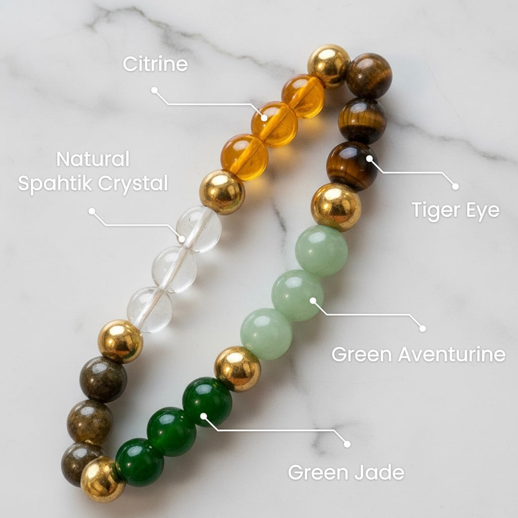 Dhanyog Bracelet – Money Magnet For Wealth, Prosperity & Success Crystal Bracelet With Certificate