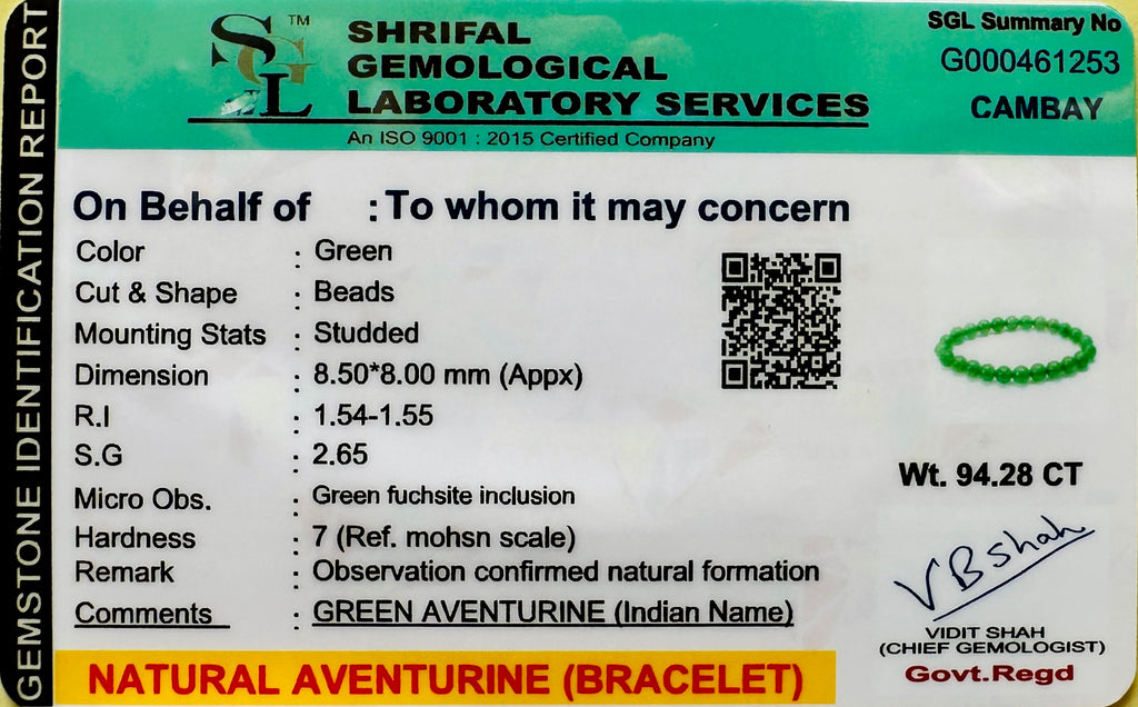 Green Aventurine Bracelet – For Good Luck, Opportunity & Prosperity